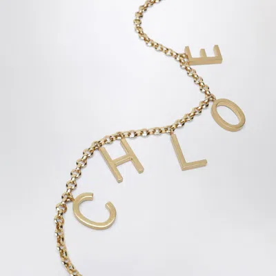 Chloé Letters Gold Jewel Belt Women In Gold