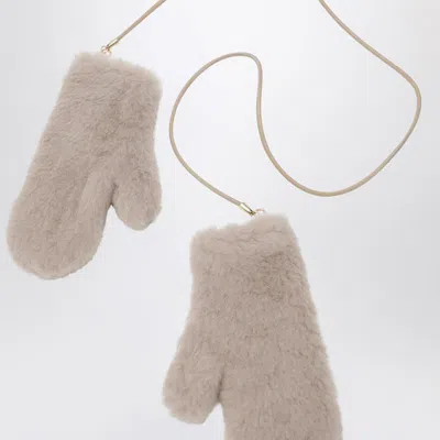 Max Mara Muffole In Teddy Made Of Alpaca And In Neutral