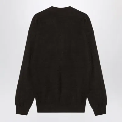 Lemaire Cocoa Wool-blend Cardigan In Brown