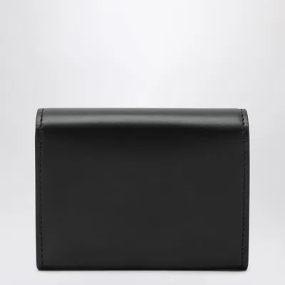 Maison Margiela Compact Wallet With Logo In Black