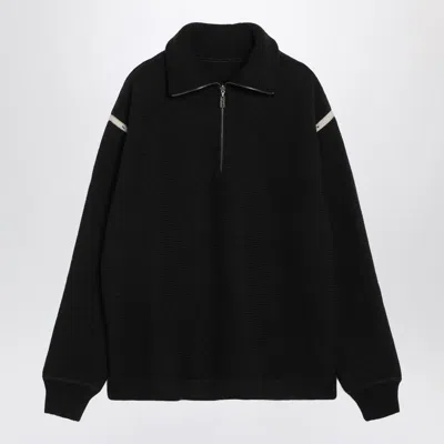 Maison Margiela Elbow Patch Sweater Sweaters And Cardigans Black In Black