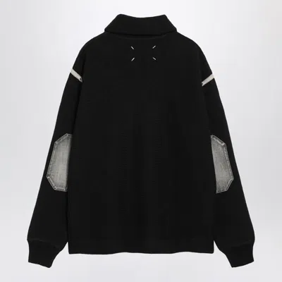 Maison Margiela Elbow Patch Sweater Sweaters And Cardigans Black In Black