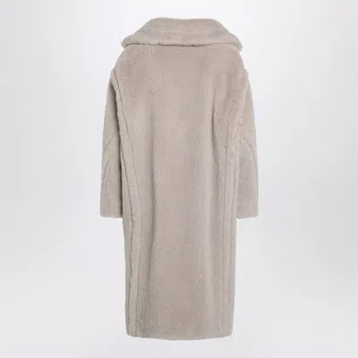 Max Mara Teddy Bear Icon Coat In Sand-coloured Alpaca And Wool In Gray