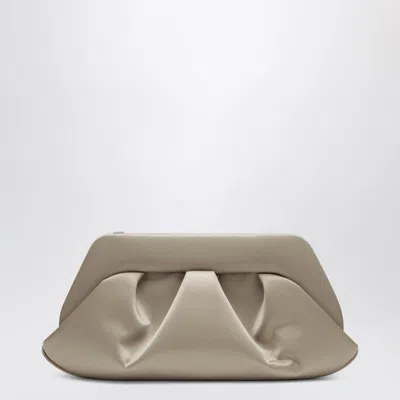 Themoirè Ivory Satin Clutch Emera In White