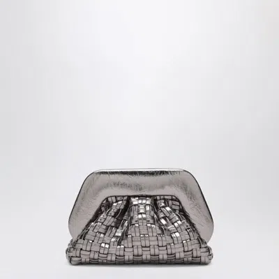 Themoirè Silver Braided Clutch Gear In Metallic