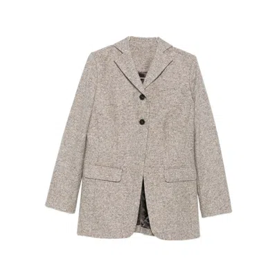 Mark Kenly Domino Tan Notched-pocket Jacket In Gray