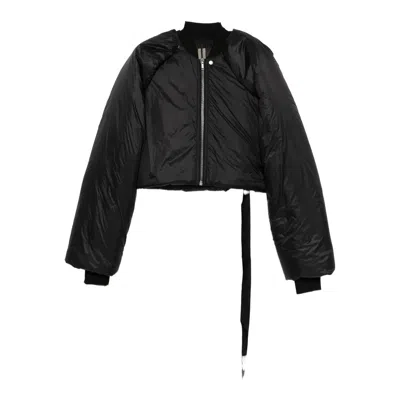Rick Owens Drkshdw Cropped Padded Jacket In Black