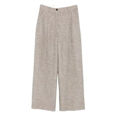 Mark Kenly Domino Tan Pleated Tweed Pants In Neutral