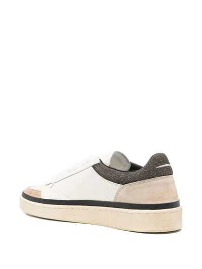 Ghoud Ghōud 'pads' Sneakers In White And Brown Leather In White