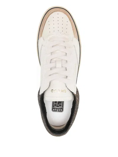 Ghoud Ghōud 'pads' Sneakers In White And Brown Leather In White