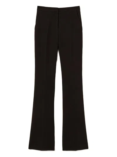 Twinset Flared Side-pocket Trousers In Black