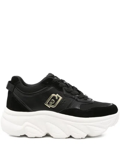 Liu •jo Logo-detail Chunky-sole Sneakers In Black