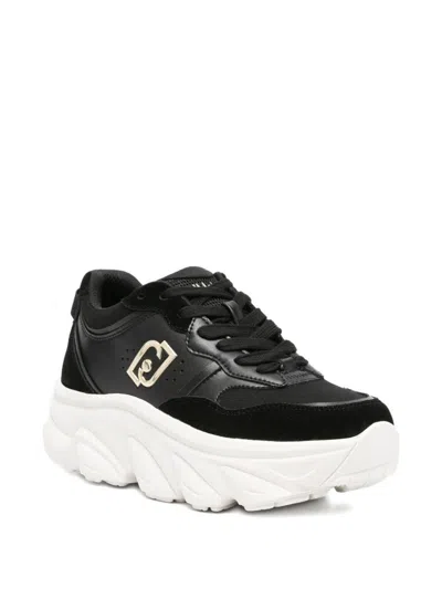 Liu •jo Logo-detail Chunky-sole Sneakers In Black