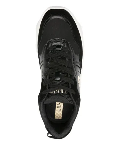 Liu •jo Logo-detail Chunky-sole Sneakers In Black