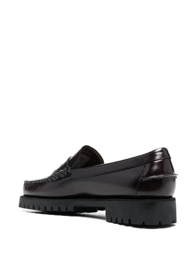 Sebago Classic Dan Smooth Leather Loafers In Red