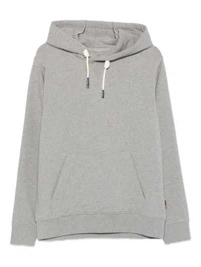 Sebago Relaxed-fit Gray Hoodie With Drawstring In Gray