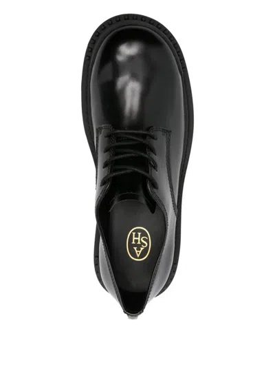 Ash Lace-up Platform Derby Shoes In Black