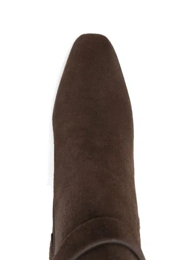 Liu •jo 88mm Suede Ankle Boots In Brown
