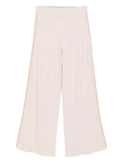 D Exterior Cream And Beige Wide-leg Trousers Crafted In Multi