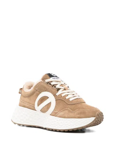 No Name Suede Circular-logo Sneakers In Multi