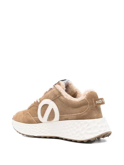 No Name Suede Circular-logo Sneakers In Multi