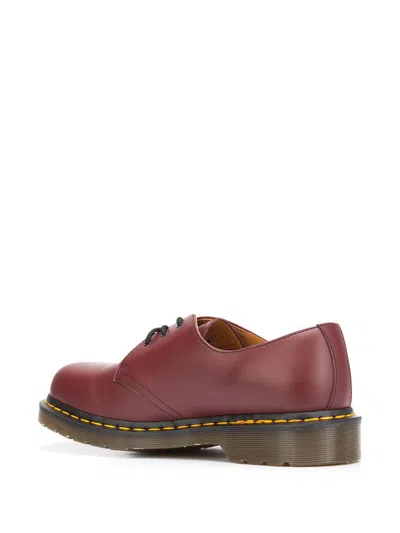 Dr. Martens Ridged Sole Brogues In Red