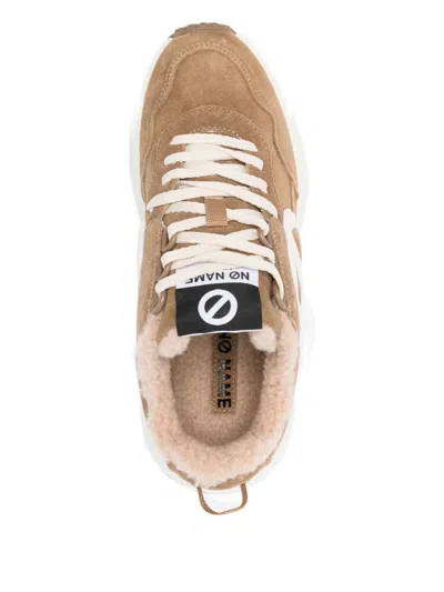 No Name Suede Circular-logo Sneakers In Multi