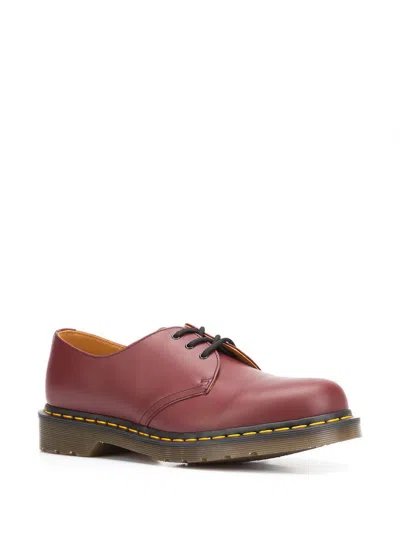 Dr. Martens Ridged Sole Brogues In Red
