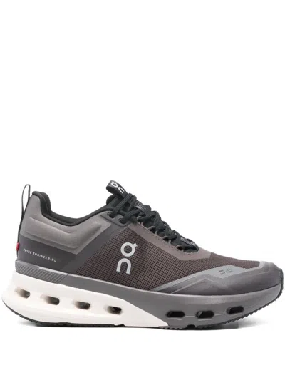 On Cloudnova X Panelled Mesh Sneakers In Black