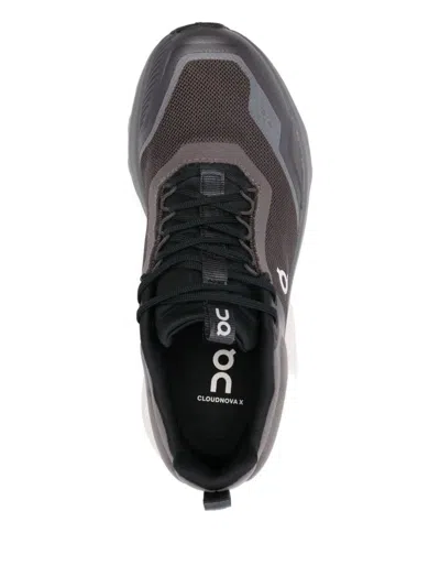 On Cloudnova X Panelled Mesh Sneakers In Black
