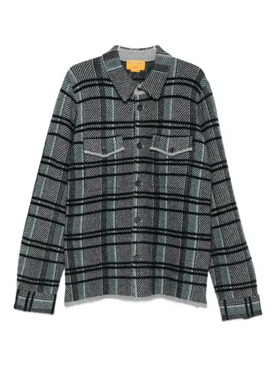 Guest In Residence Plaid Cashmere Work Shirt Black Combo In Black
