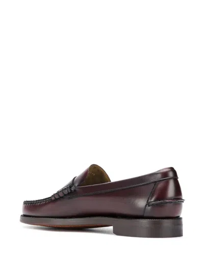 Sebago Bottega Veneta Black Nappa Leather Leaf Sandals In Red