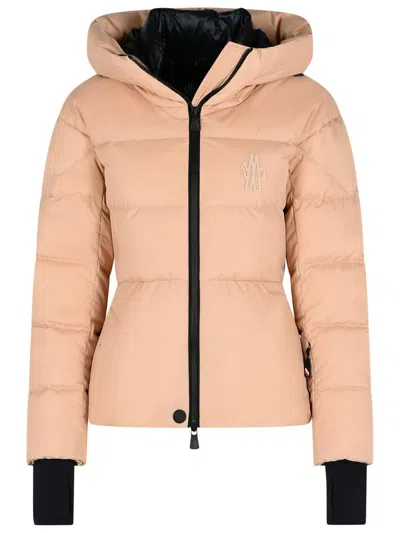 Moncler 'bouquetin' Pink Polyamide Hooded Ski Down Jacket In Pink