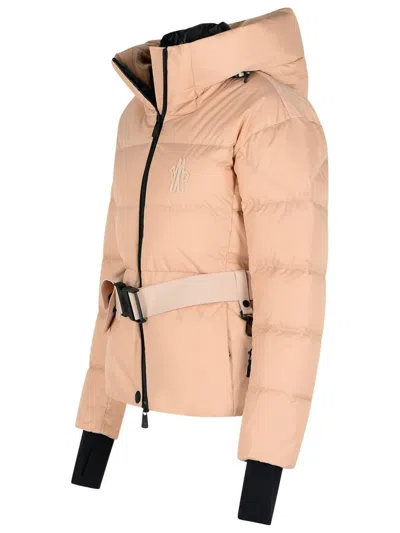 Moncler 'bouquetin' Pink Polyamide Hooded Ski Down Jacket In Pink