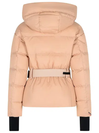 Moncler 'bouquetin' Pink Polyamide Hooded Ski Down Jacket In Pink