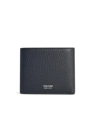 Tom Ford Black Leather Wallet In Black