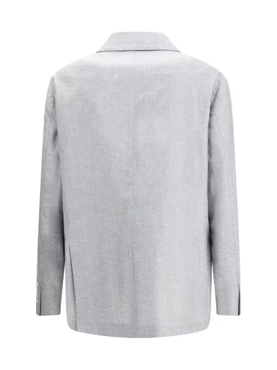 Brunello Cucinelli Deconstructed Blazer In Gray