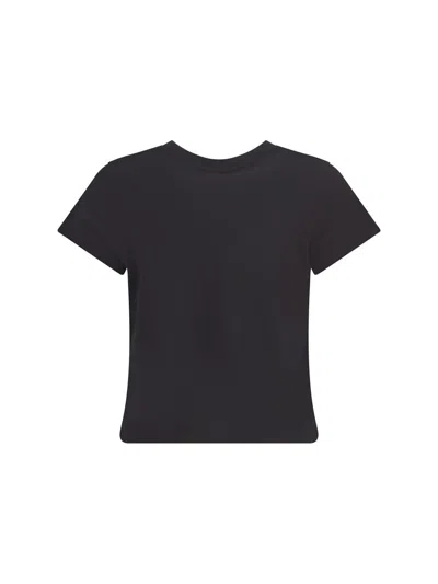 Alexander Wang Reverse Embroidery Logo Washed Jersey T-shirt Clothing In Gray