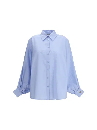 Sosue Antonia Pretzel Blouse In Blue