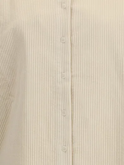 Sosue Antonia Corduroy Buttoned Shirt In Neutral