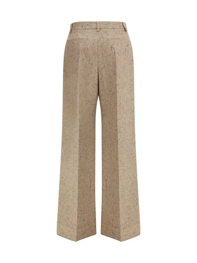 Valentino Wide-leg High Waist Trousers Pleats In Multi