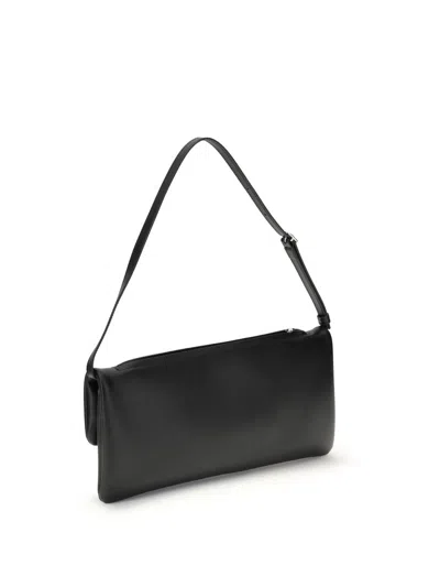 Courrèges Rectangular Shoulder Bag Adjustable Strap In Black