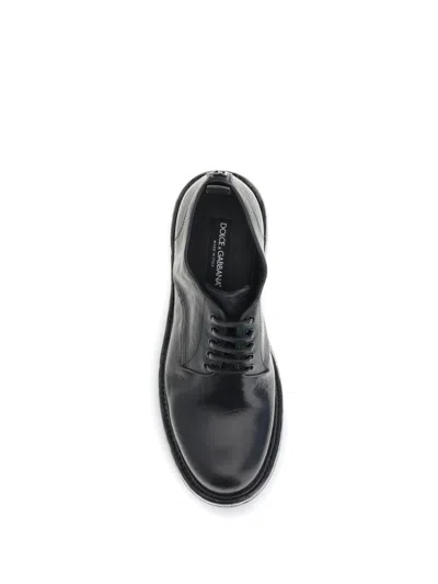 Dolce & Gabbana Leather Oxford Lace-ups In Black