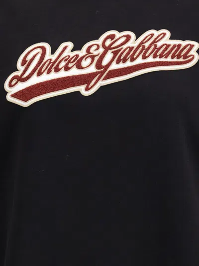 Dolce & Gabbana Cotton Sweatshirt With Patch In Multi