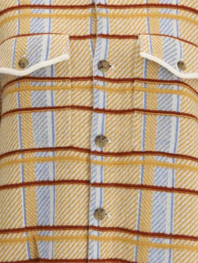 Guest In Residence Plaid Work Shirt And Blouse Yellow In Multi