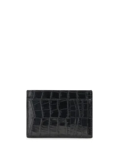 Tom Ford Shiny Printed Croc Exotic Line Oversize In Black