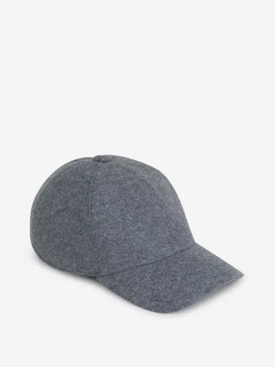 Fedeli Felt Baseball Cap In Gray