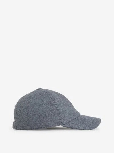 Fedeli Felt Baseball Cap In Gray