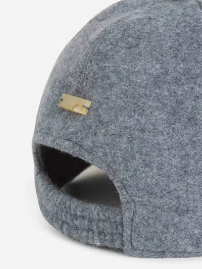 Fedeli Felt Baseball Cap In Gray