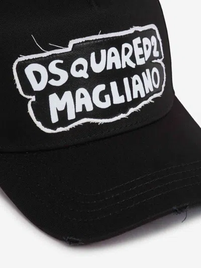 Dsquared2 X Magliano Logo Baseball Cap In Black